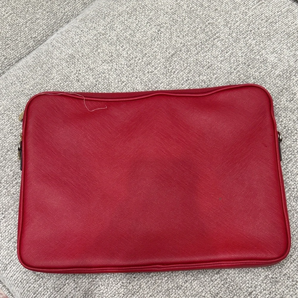 Michael Kors Crimson Laptop Case with Gold Accent